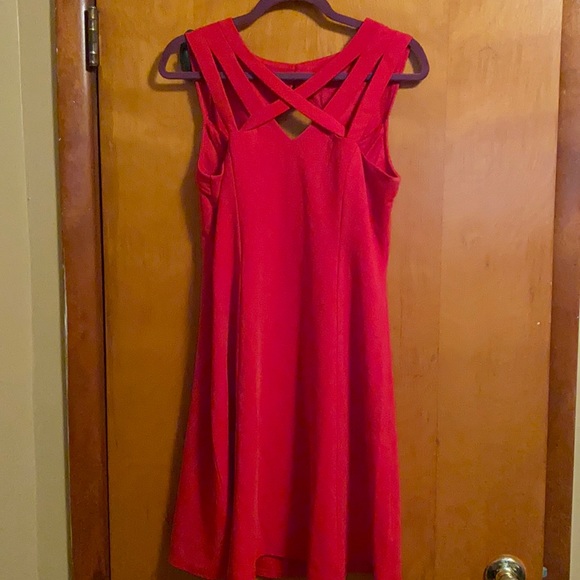Modcloth True Red Cocktail Dress Ya Los Angeles - Picture 1 of 2